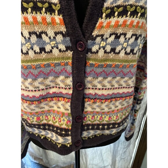 VTG Paul Harris Design Womens M Multicolor  Cardigan Sweater - Picture 3 of 7